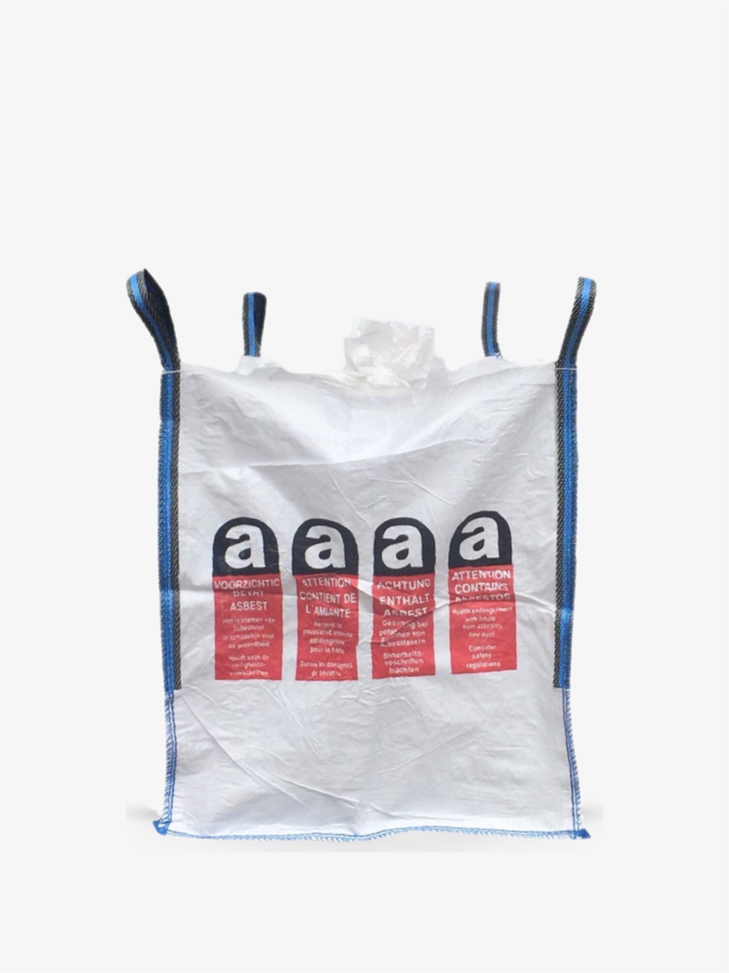 TYPE F | 1000kg | Asbestos Bag | Duffle Top | Flat Bottom| 200 micron Liner | 1000 x 1000 x 1050 | 1 Bag